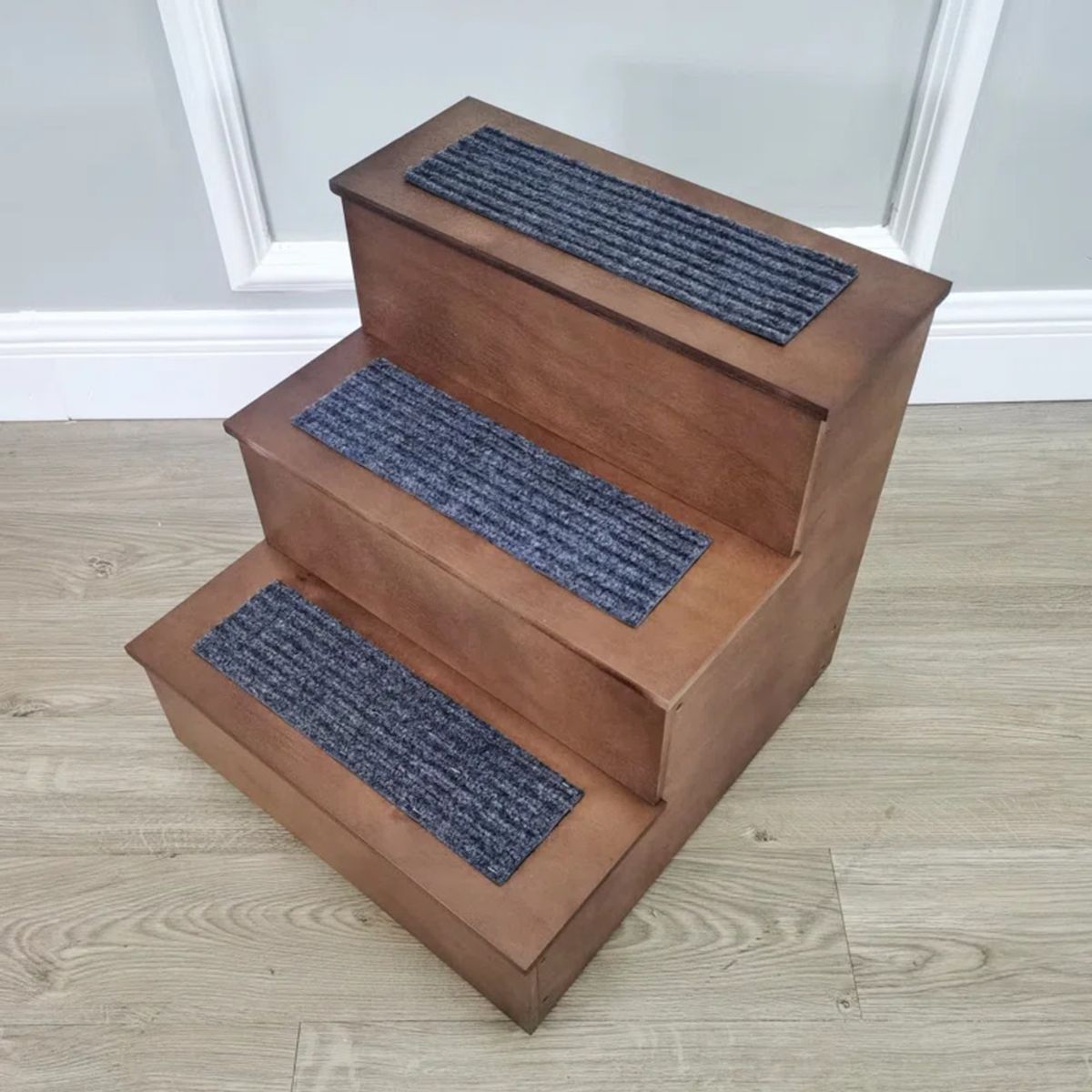 GENERICO - Escalera para Mascotas Taro Marrón 3 Escalones R&R MUEBLES