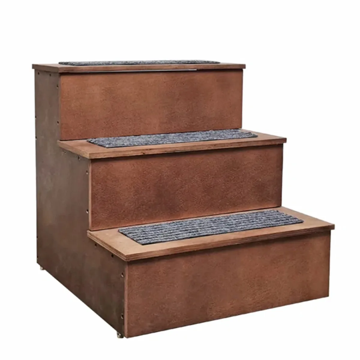 GENERICO - Escalera para Mascotas Taro Marrón 3 Escalones R&R MUEBLES