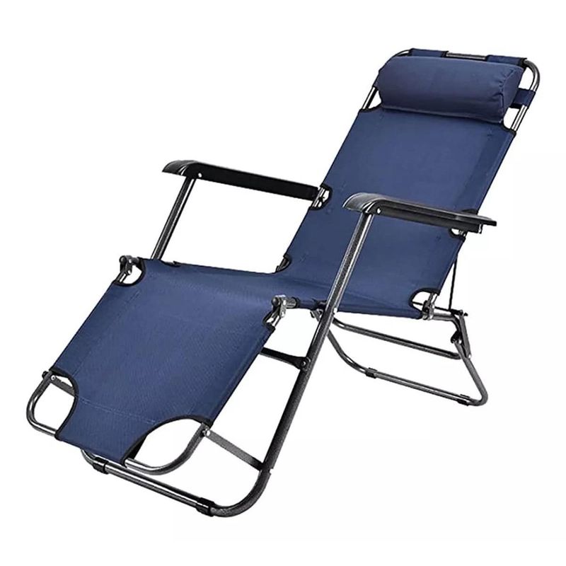 GENERICO - Silla Terraza Playera Piscina Reclinable Plegable Azul