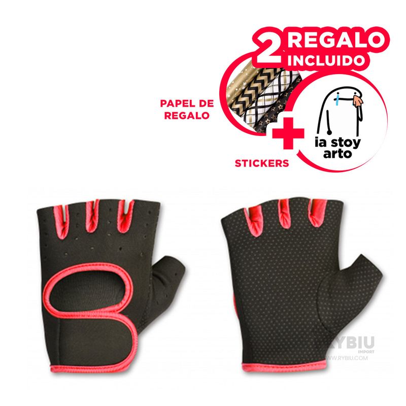 GENERICO - Manoplas Funcionales para Deporte Rojo Y+Ligas de Regalo