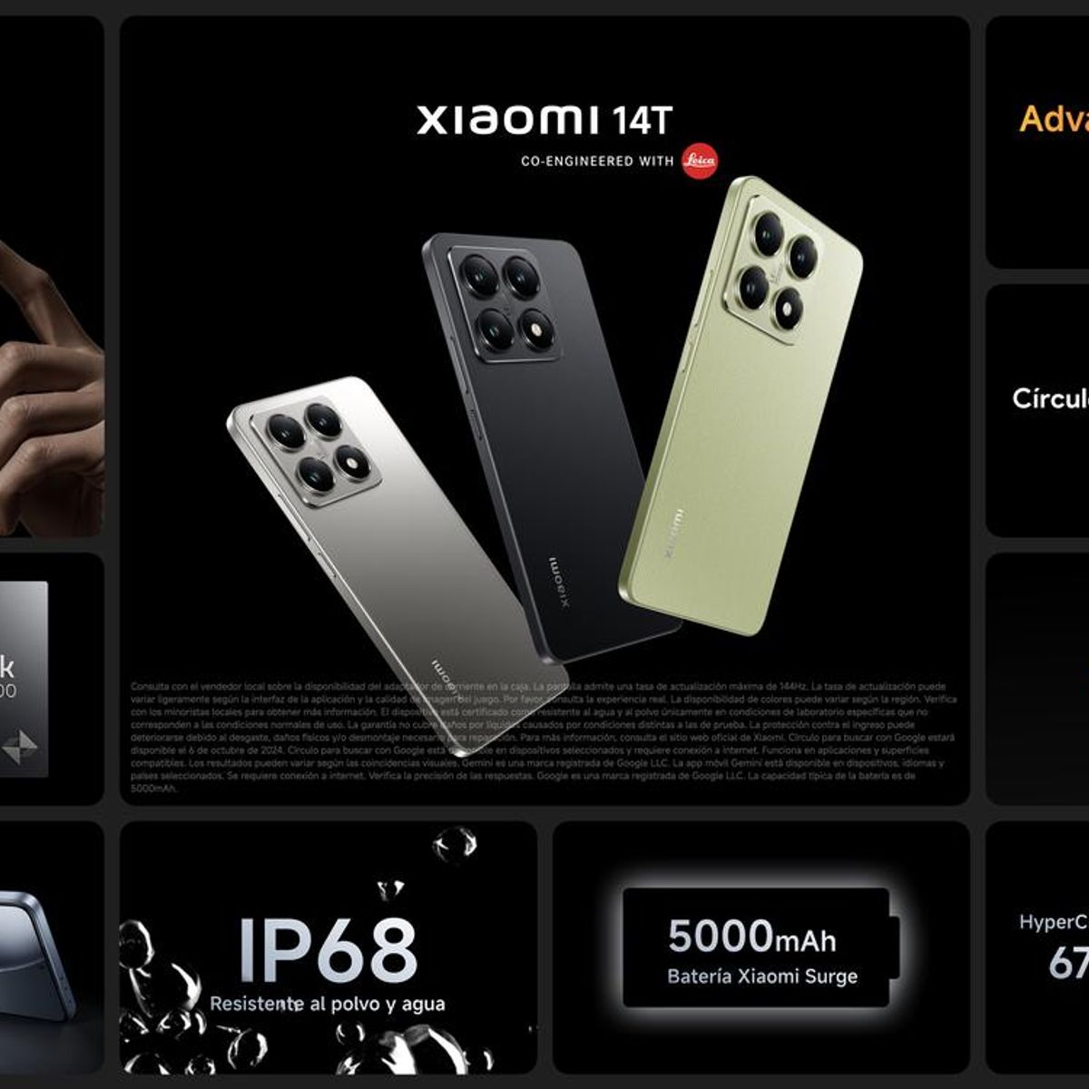 XIAOMI - Xiaomi 14T 5G 12GB+512GB Negro