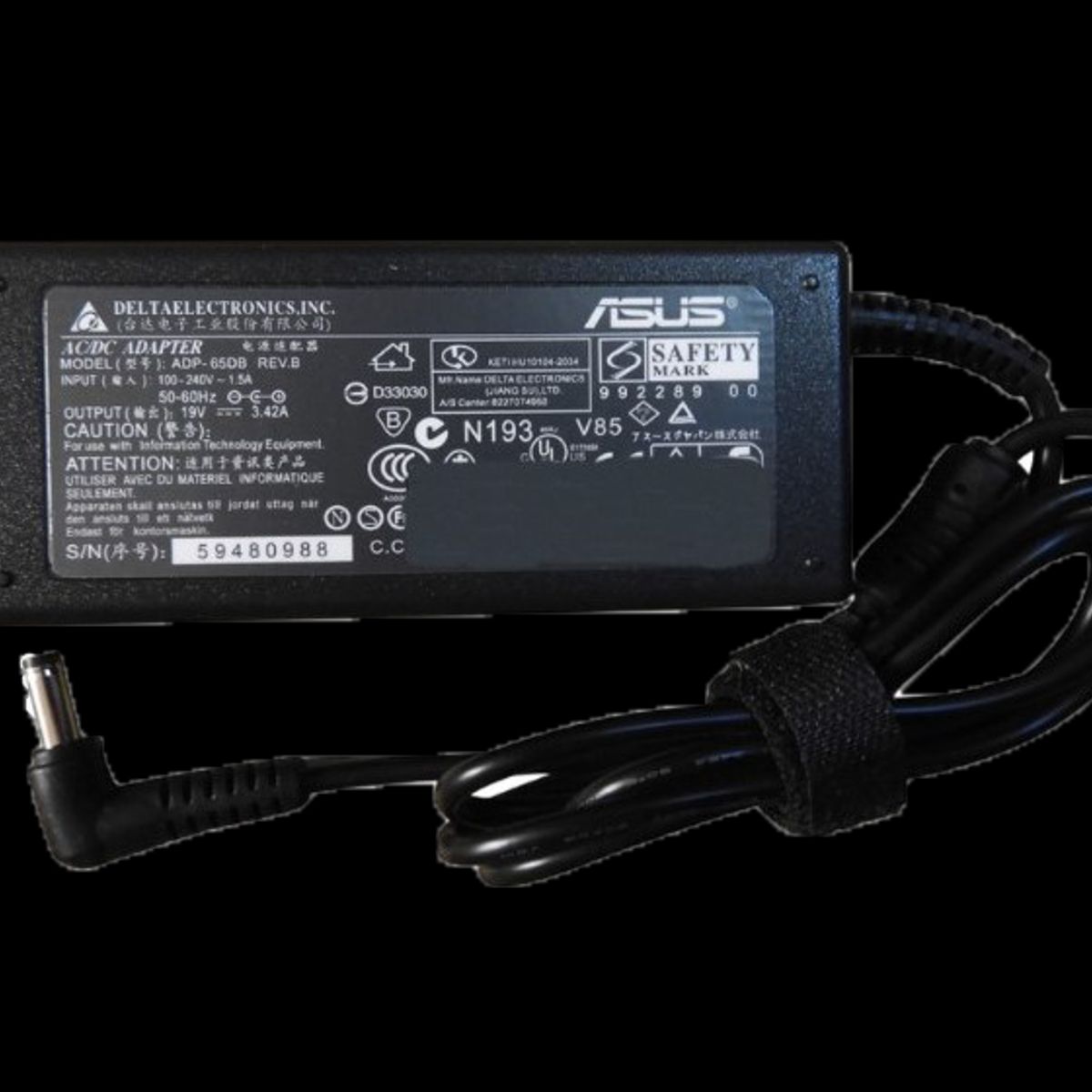 GENERICO - Cargador Compatible Para Laptop Asus 19V 4-74A