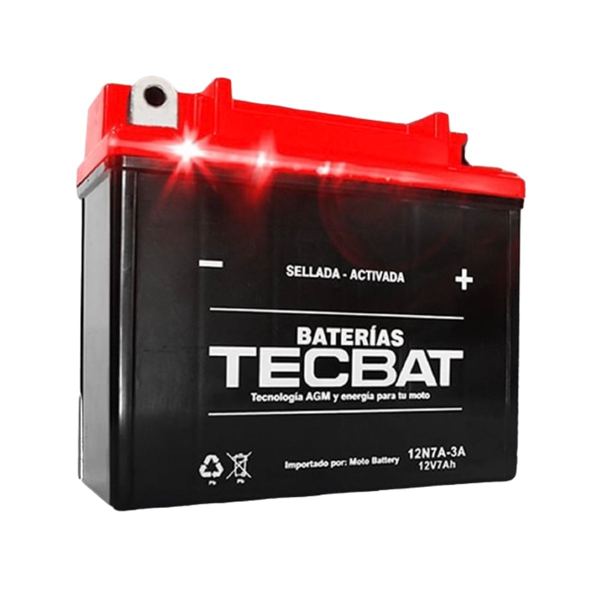 GENERICO - Bateria Tecbat 12n7a-3a Para Xr125 Discover125 Fz150 Cgl125