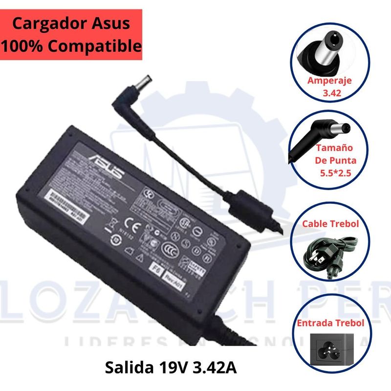 GENERICO - Cargador Compatible Para Laptop Asus 19V 3-42A