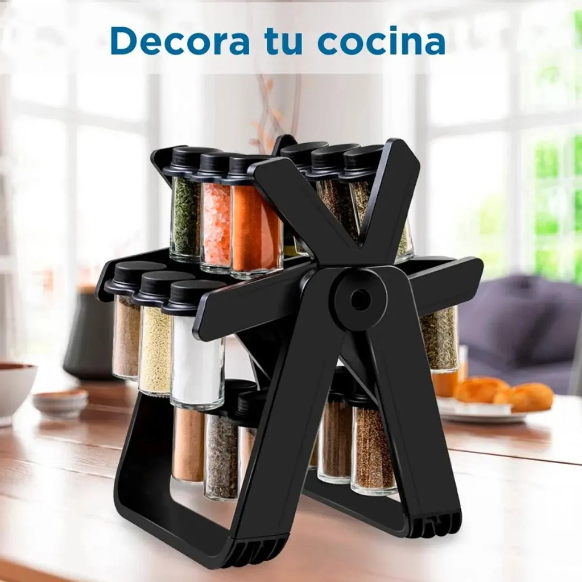 OEM - Condimentero Especiero Giratorio Moderno 18 Frascos
