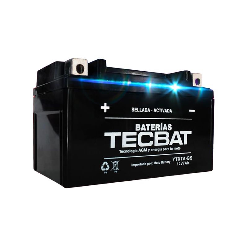 GENERICO - Bateria Tecbat Ytx7a-bs Crf250 Cb250 Fz16 Z250 Discover 150