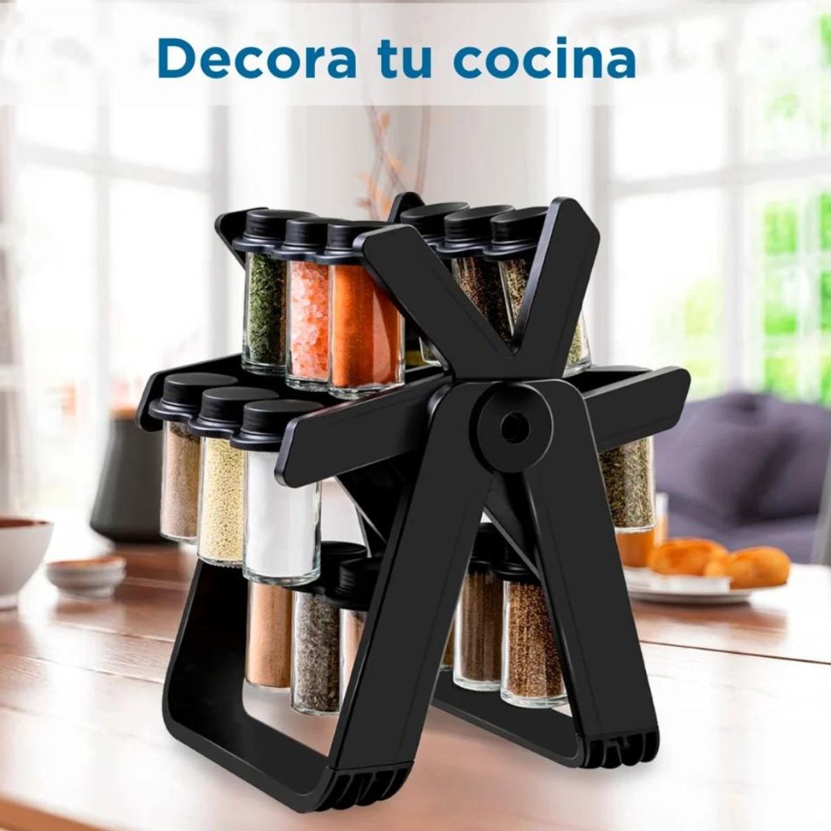 OEM - Condimentero Especiero Giratorio Moderno 18 Frascos