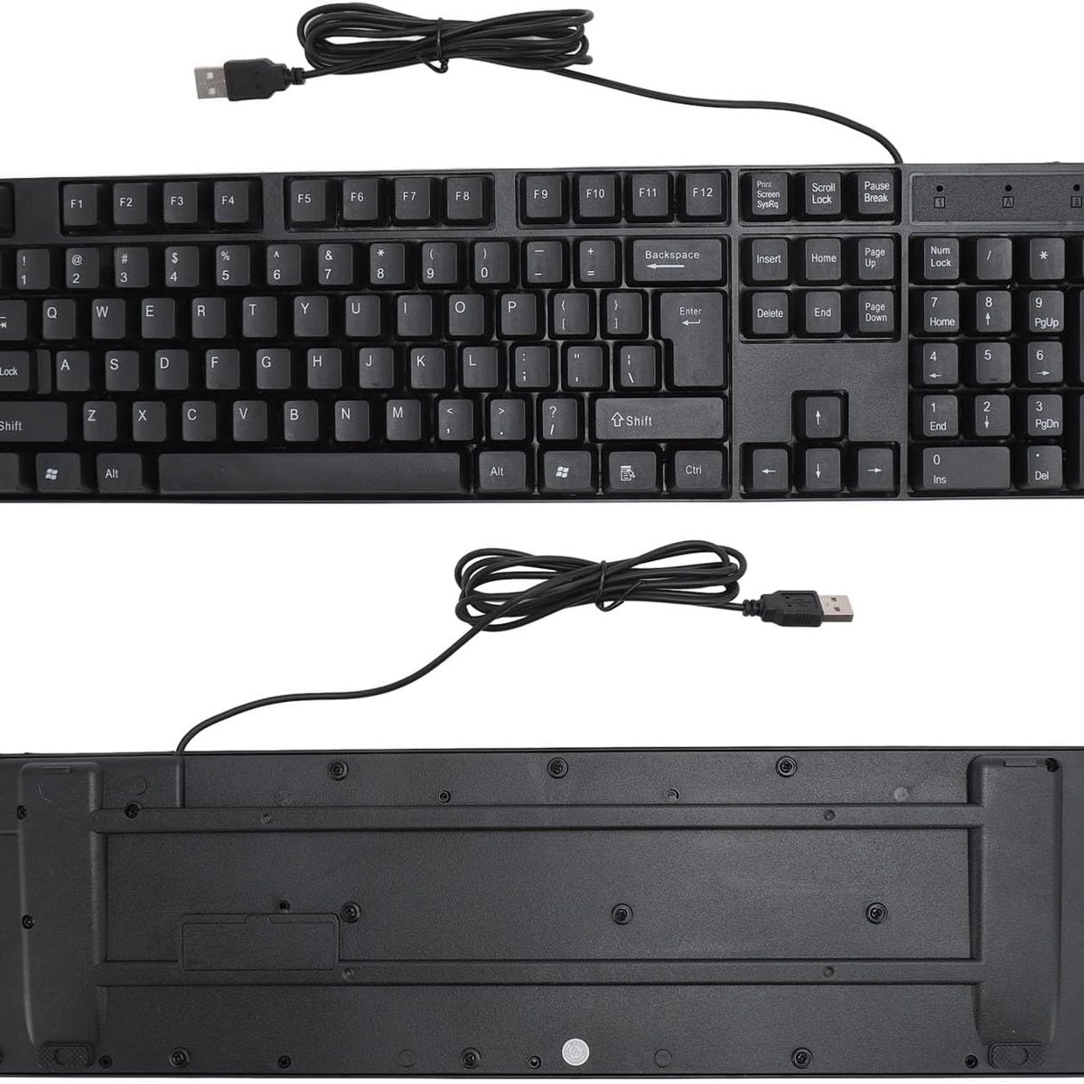 GENERICO - TECLADO CON CABLE PARA COMPUTADORA COLOR NEGRO