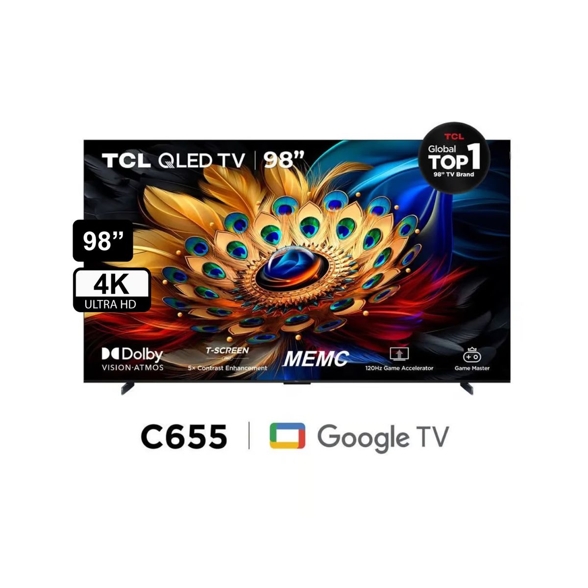 TCL - Televisor TCL Smart TV 98 QLED 4K ULTRA HD 98C655