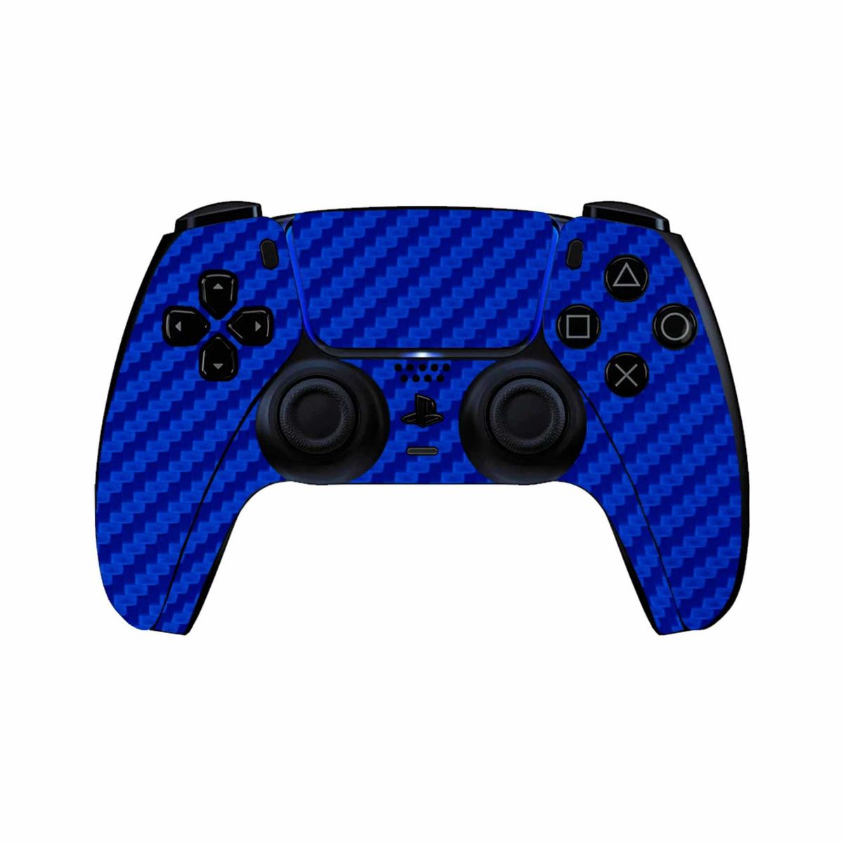 GENERICO - Skin Fibra de Carbono Azul para PS5 Disk - Adhesivo Premium - Protección Anti rayaduras