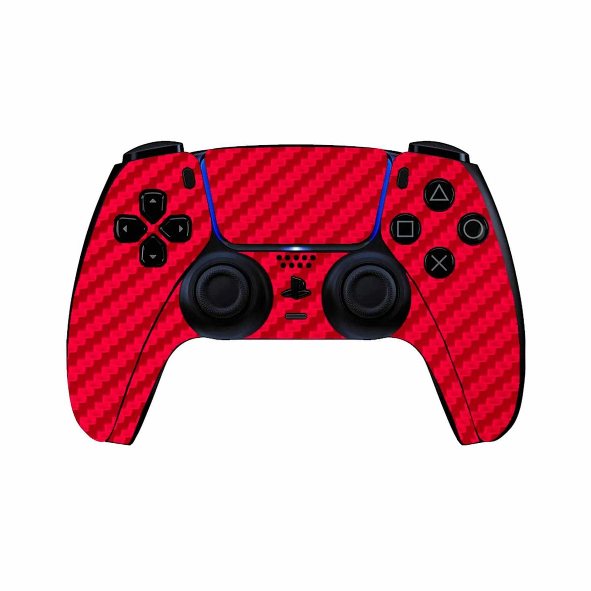 GENERICO - Skin Fibra de Carbono Rojo para PS5 Disk - Adhesivo Premium - Protección Anti-rayaduras