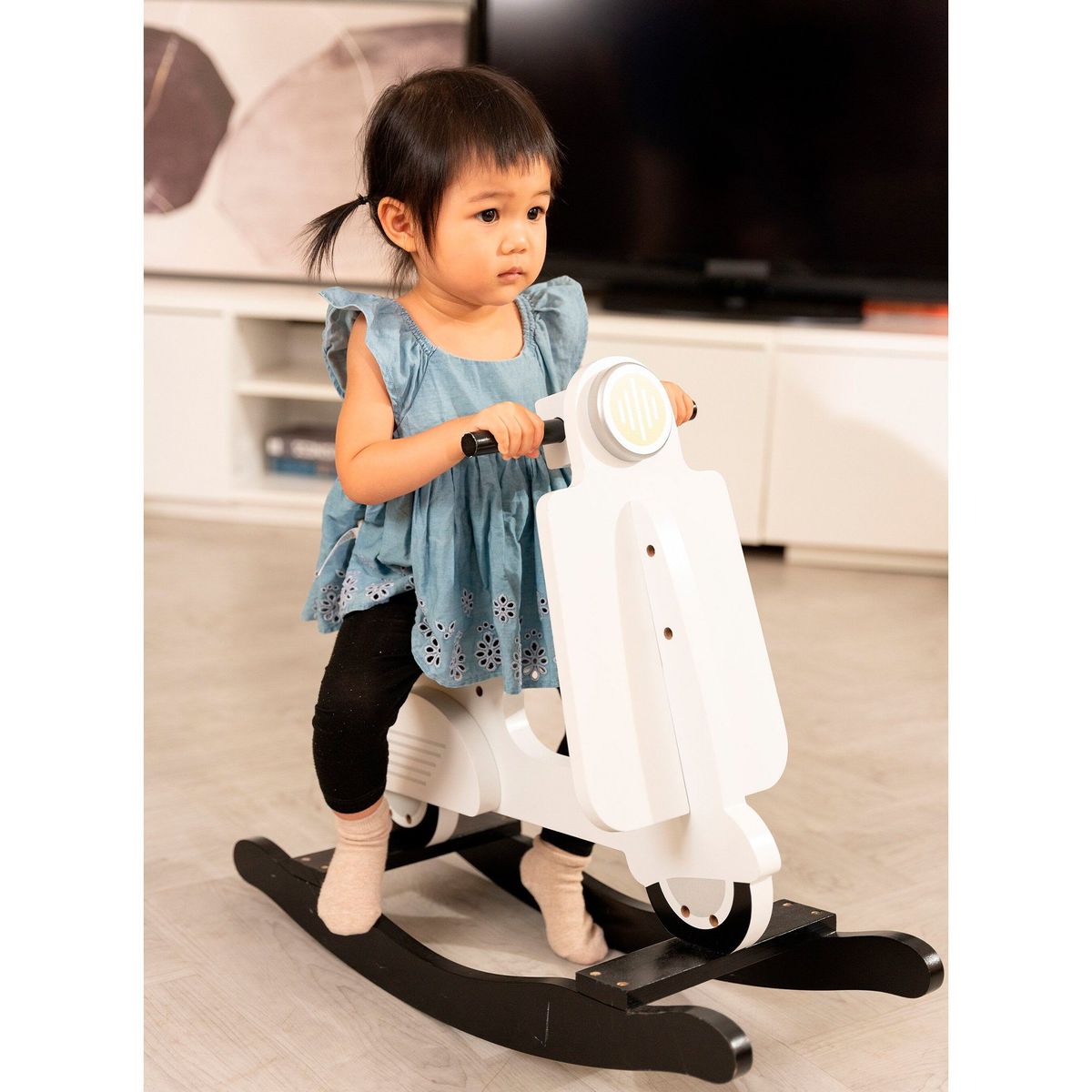 CHILDHOME - SCOOTER MECEDORA DE MADERA 70 x 25 x 57 CM WHITE CHILDHOME