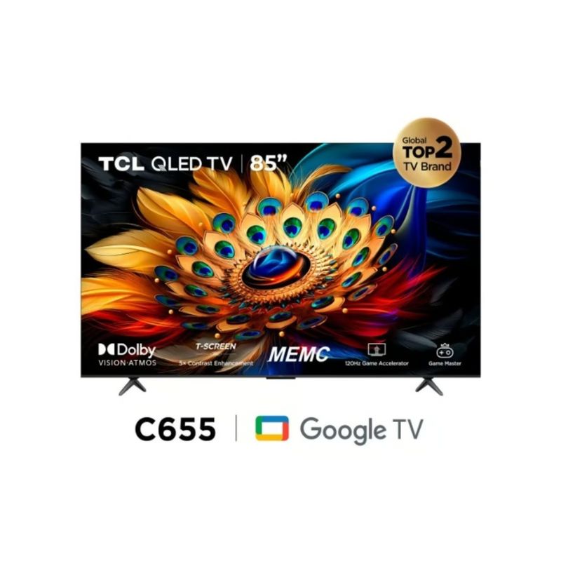 TCL - TELEVISOR SMART TV TCL QLED 85 GOOGLE TV 85C655