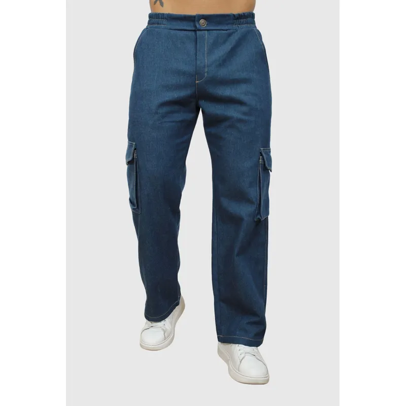 J JERAOUS - PANTALOM JEANS CARGO JERAOUS RIGIDO Verde Oscuro