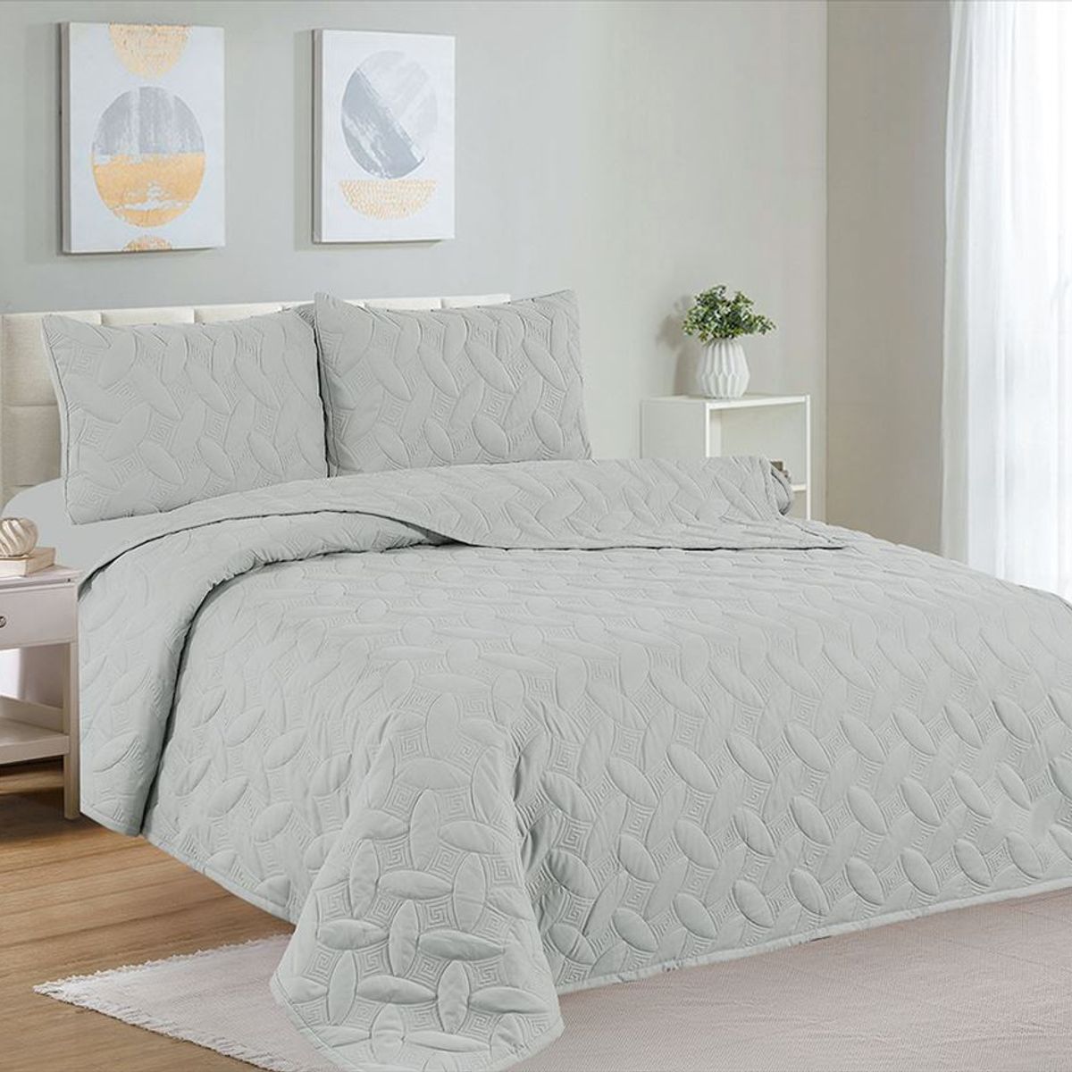 CASATEX - Cubrecama + Juego de sabanas 2 plazas 100% Algodón - 5 Piezas