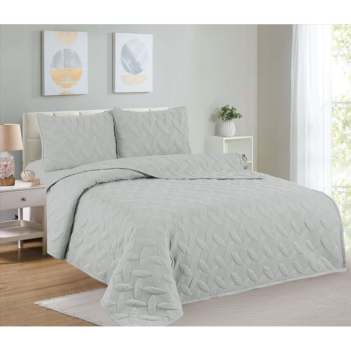 CASATEX - Cubrecama + Juego de sabanas 2 plazas 100% Algodón - 5 Piezas