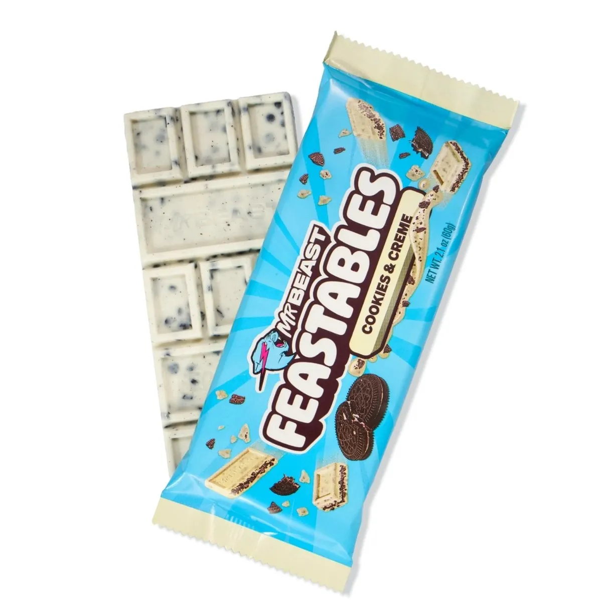 GENERICO - Chocolate Mr Beast Feastables Cookies & Creame - 60g