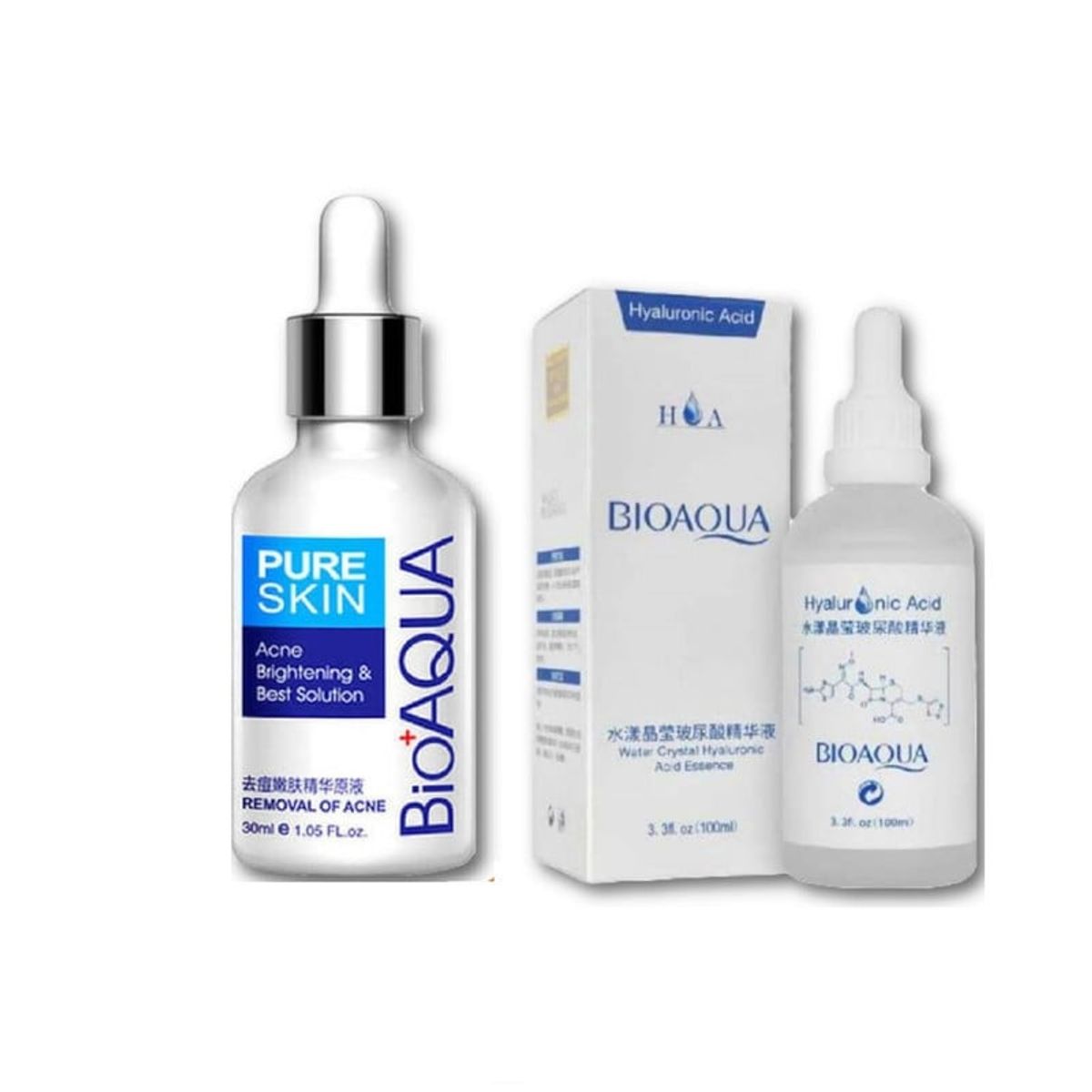 BIOAQUA - Serum Anti-Acné + Serum Acido Hialuronico 100 ml Bioaqua