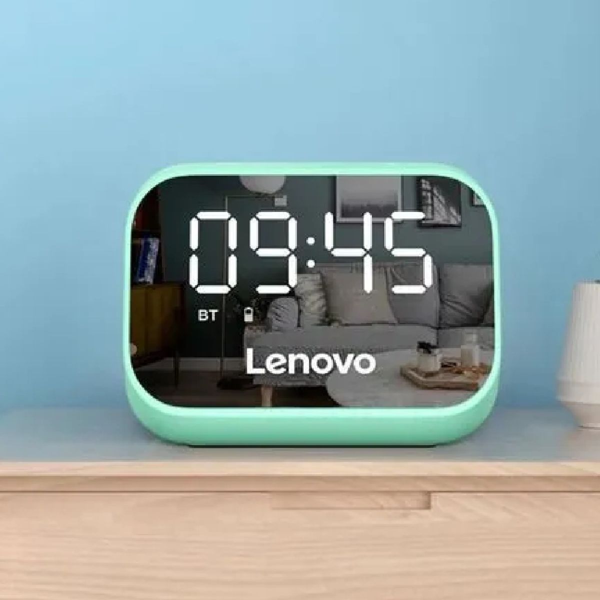 LENOVO - Reloj Despertador Con Altavoz Multifuncional Lenovo TS13 Verde