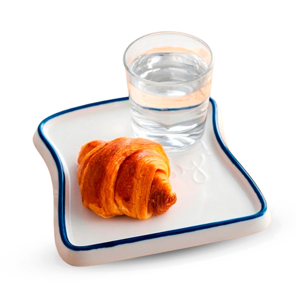 INSPIRA - Set de 4 Vajillas Plato para Desayuno Forma de Tostada