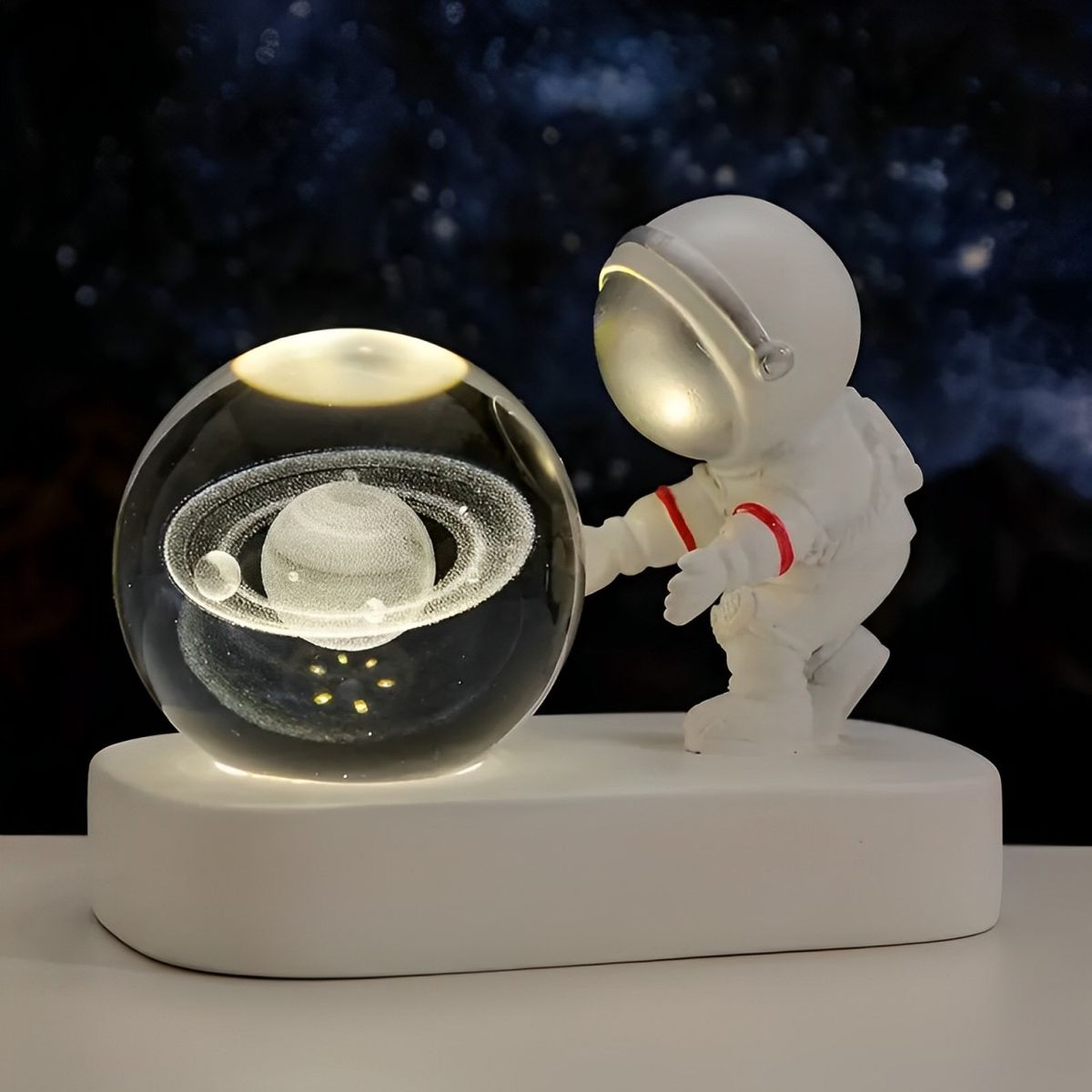 GENERICO - Lampara Modelo Astronauta con Esfera 3D