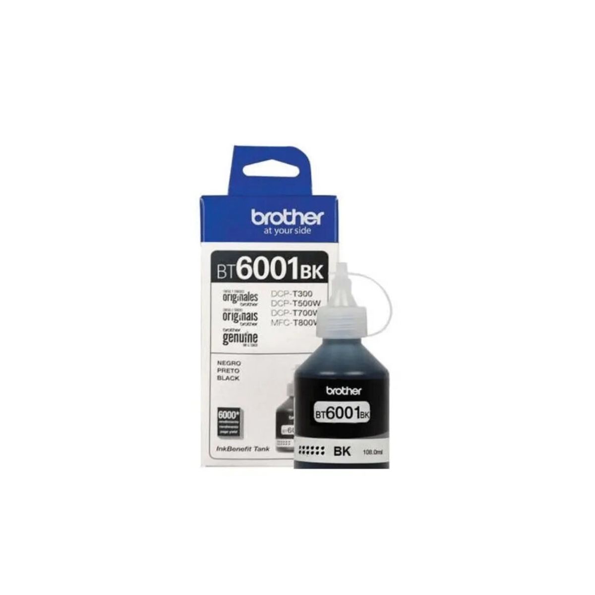 BROTHER - Tinta Original Brother BT-6001BK Black Para DCP-T300 DCP-T310