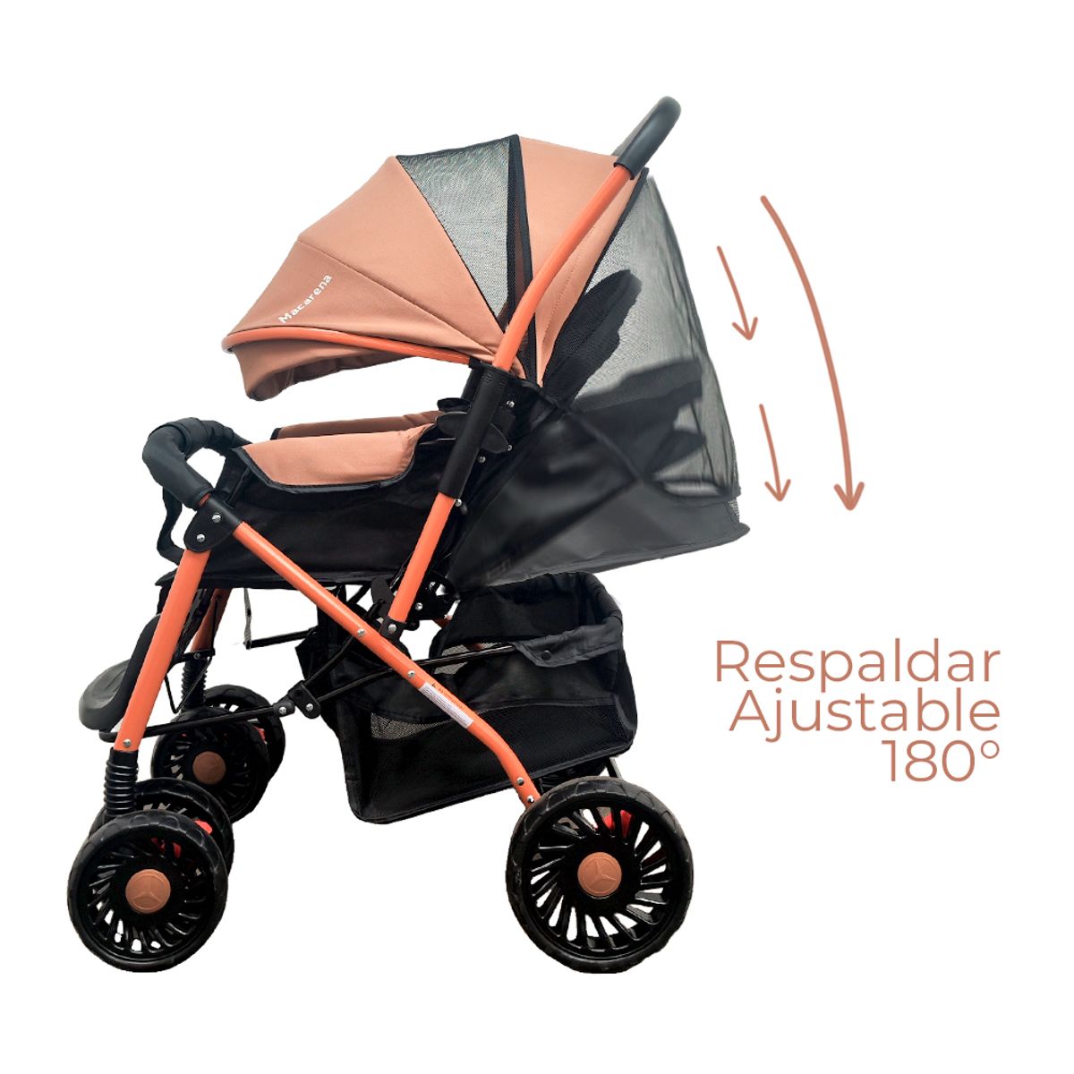 MACARENA - Coche para Bebé Macarena Deluxe Café