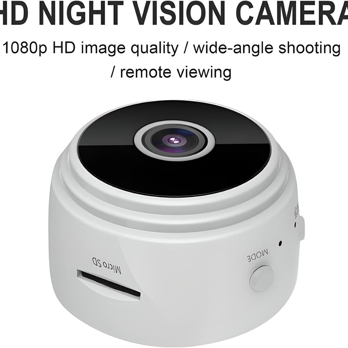 GENERICO - MINI CAMARA ESPIA DE SEGURIDAD WIFI A9 BLANCO