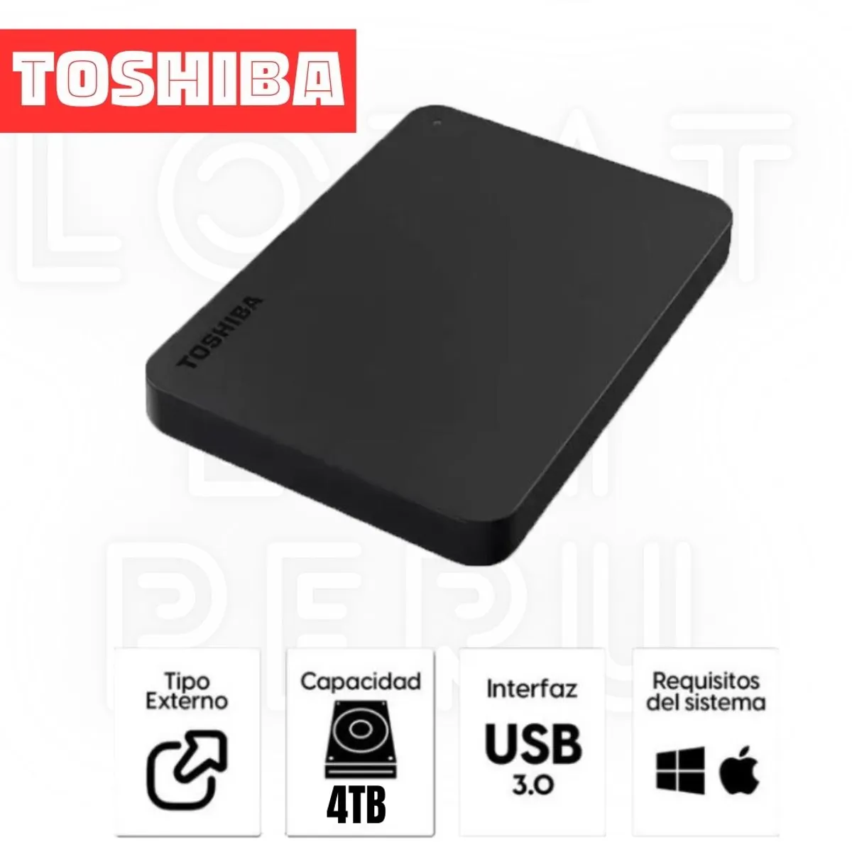 TOSHIBA - Disco Duro Externo Toshiba Canvio Basic 4TB