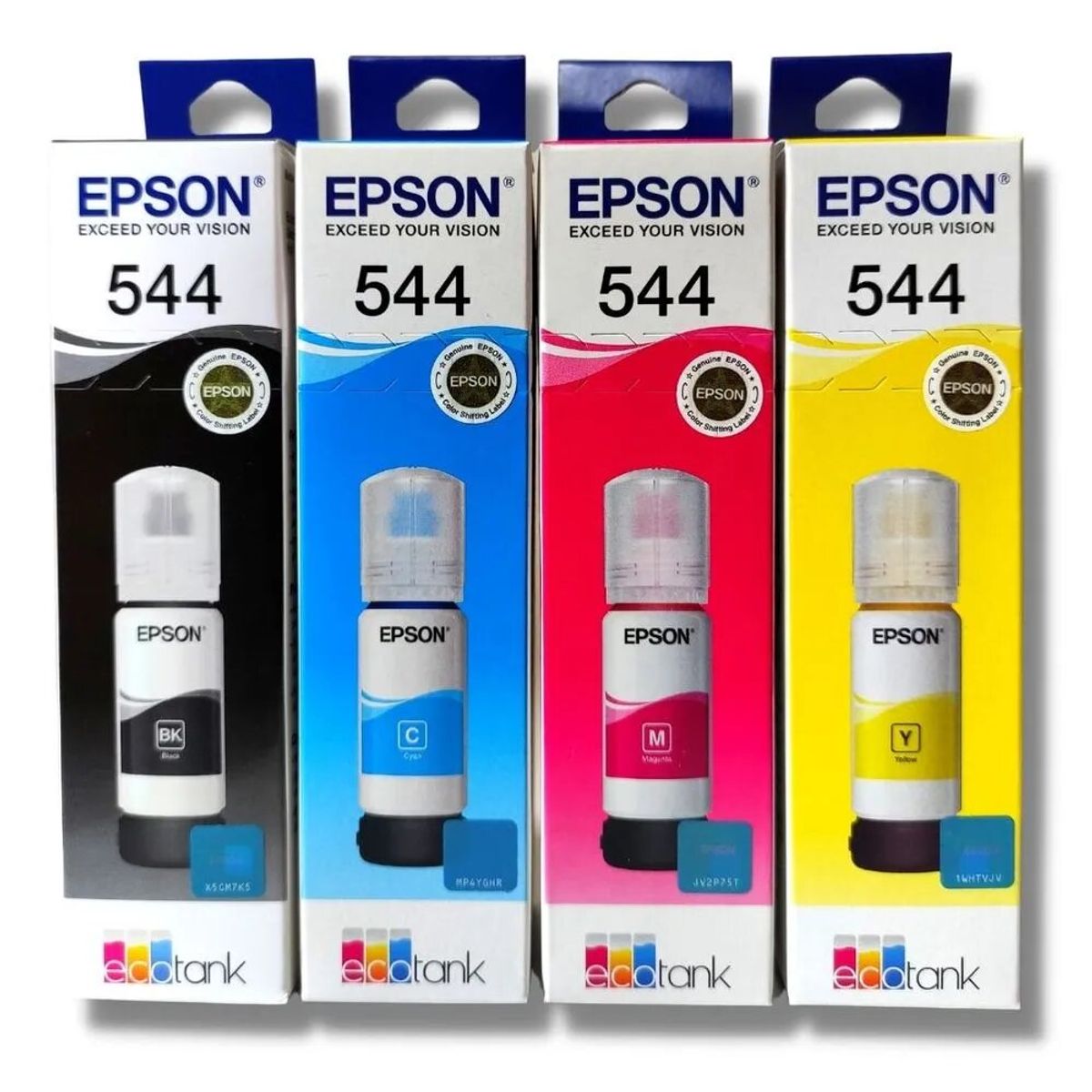 EPSON - Tinta en Kit T544 Amarillo Cian Magenta Negro Original