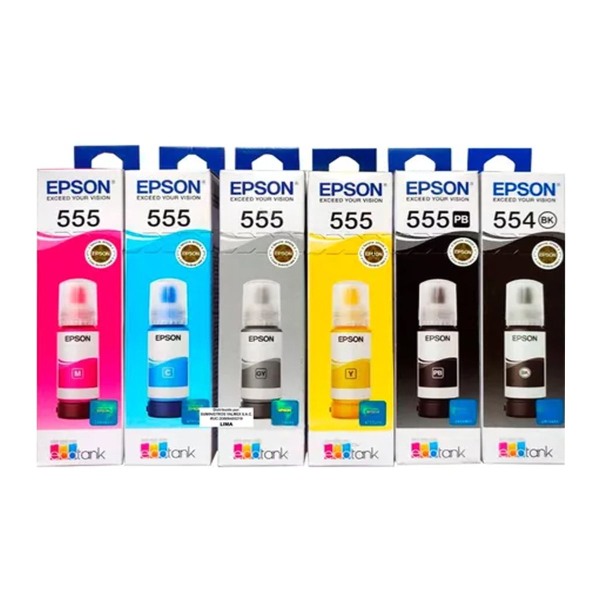 EPSON - Kit de Tintas Epson T554 y T555 l8160 l8180 70ml