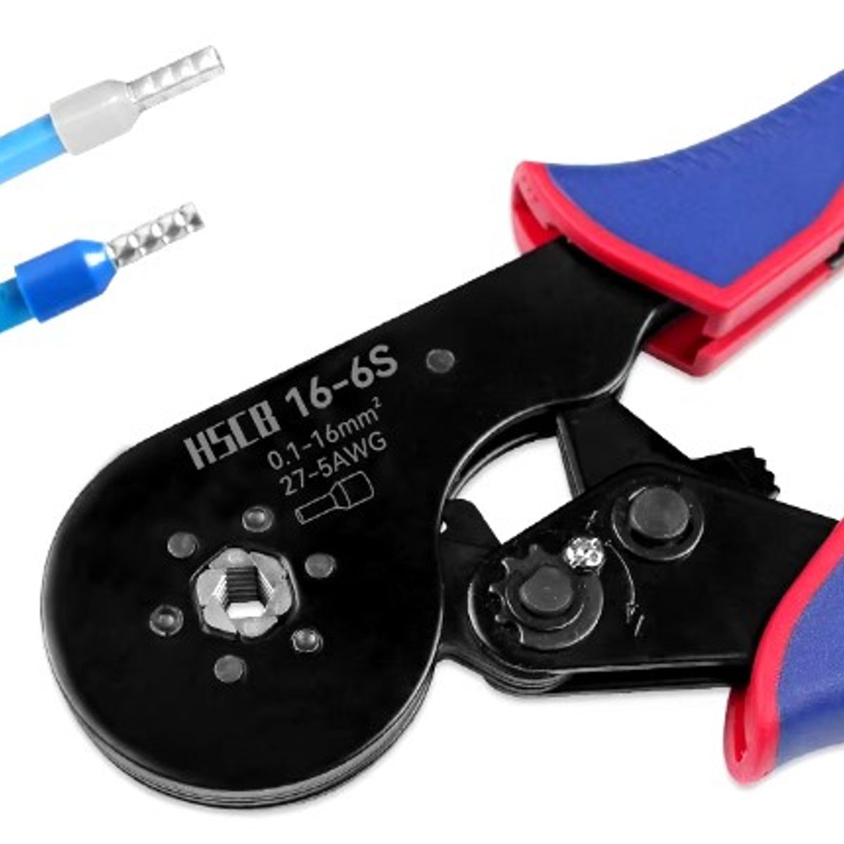 GENERICO - Alicate Prensa Terminal Tubular 27-5 AWG  16-6S + 1800 Terminales