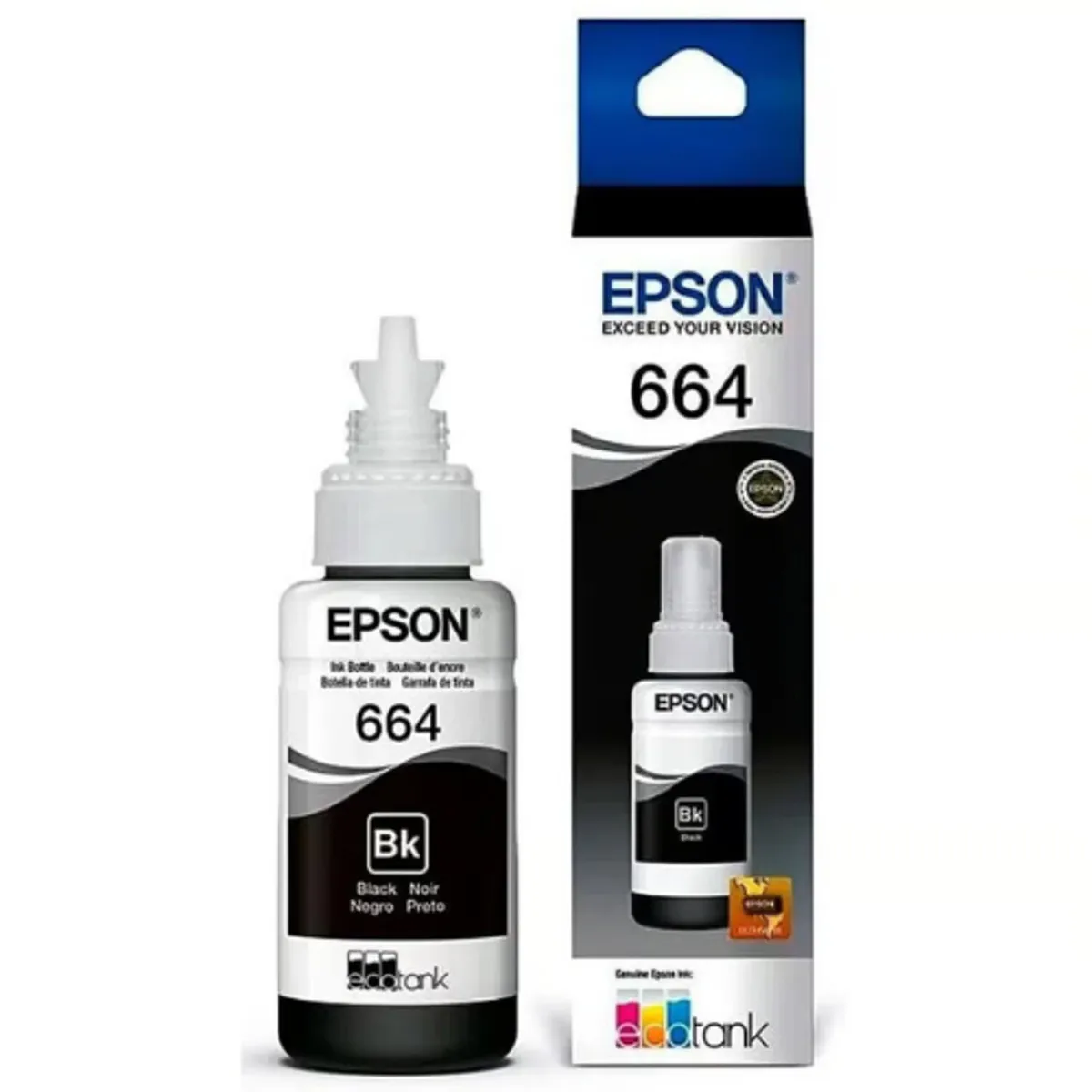 EPSON - BOTELLA DE TINTA ORIGINAL T664 NEGRO