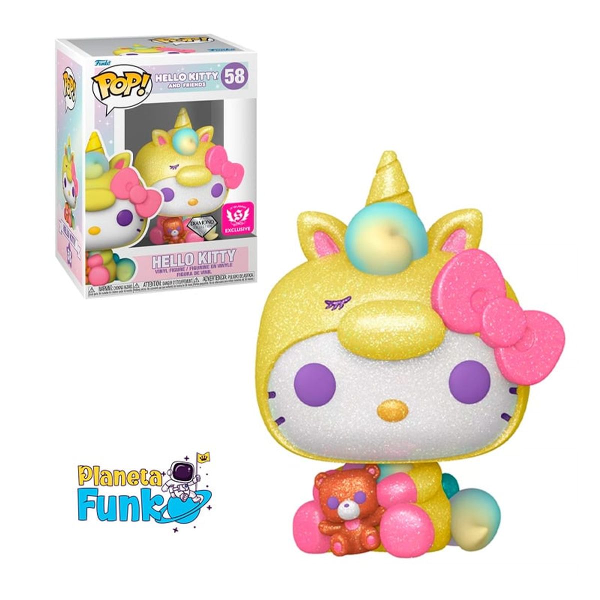 FUNKO - HELLO KITTY UNICORN 58 DIAMOND EXCLUSIVO