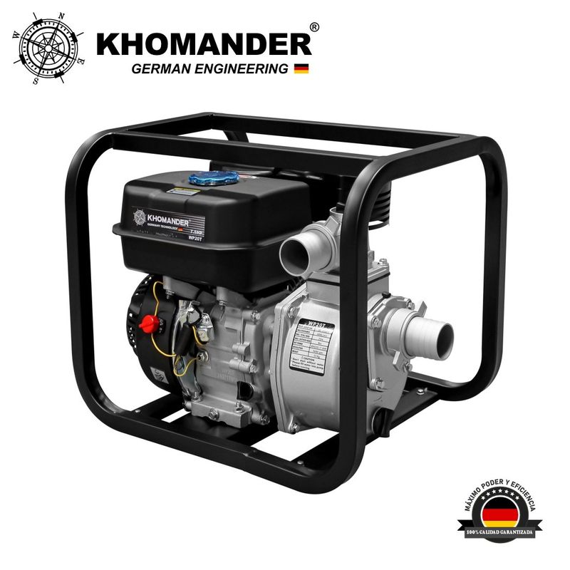 KHOMANDER - MOTOBOMBA  AUTOCEBANTE  2" x 2" A GASOLINA MOTOR 7.5 HP - KHOMANDER