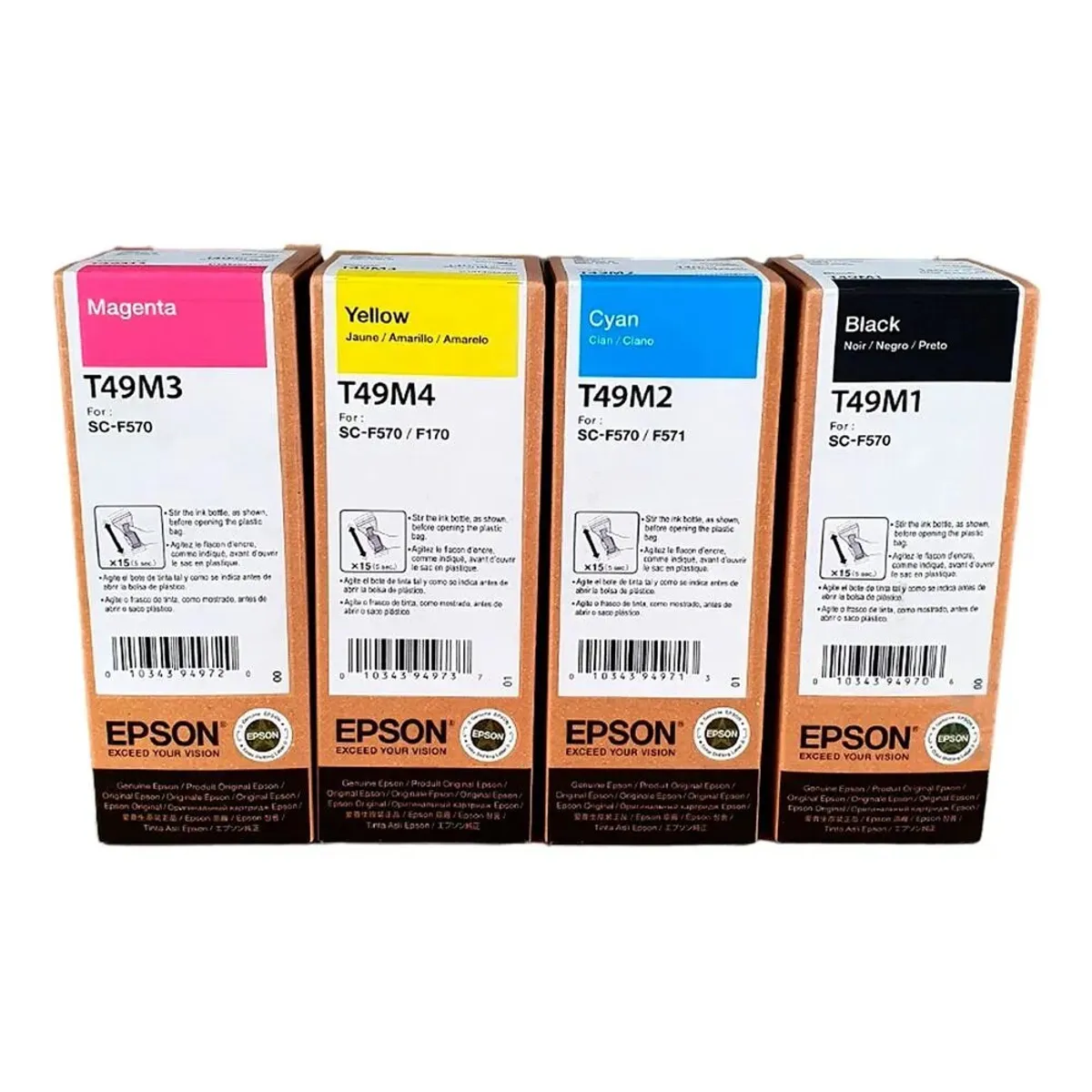 EPSON - Pack Botella de Tinta Epson T49M los 4 Colores Original