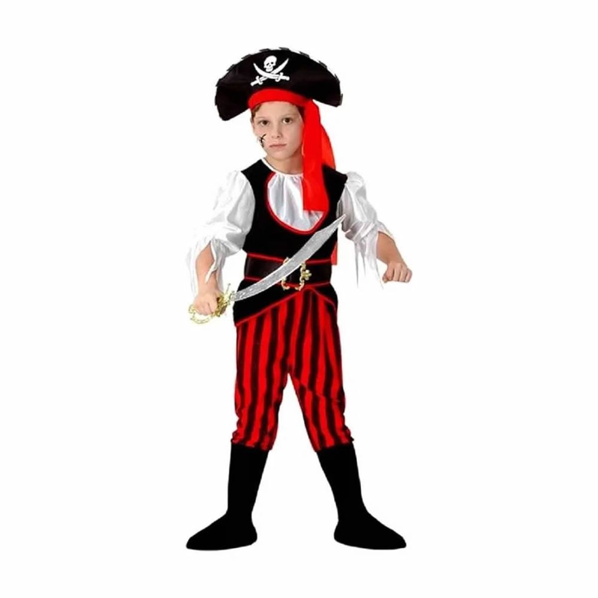 GENERICO - Disfraz de Pirata para Niños 120-130 cm de Altura