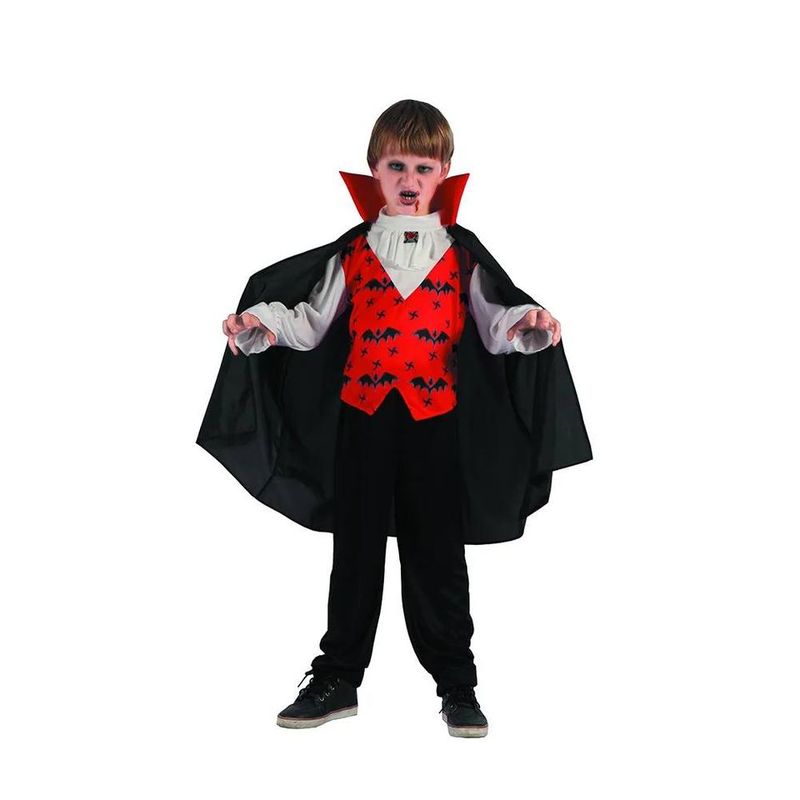 GENERICO - Disfraz de Vampiro niño  (120-130 Cm de estatura)