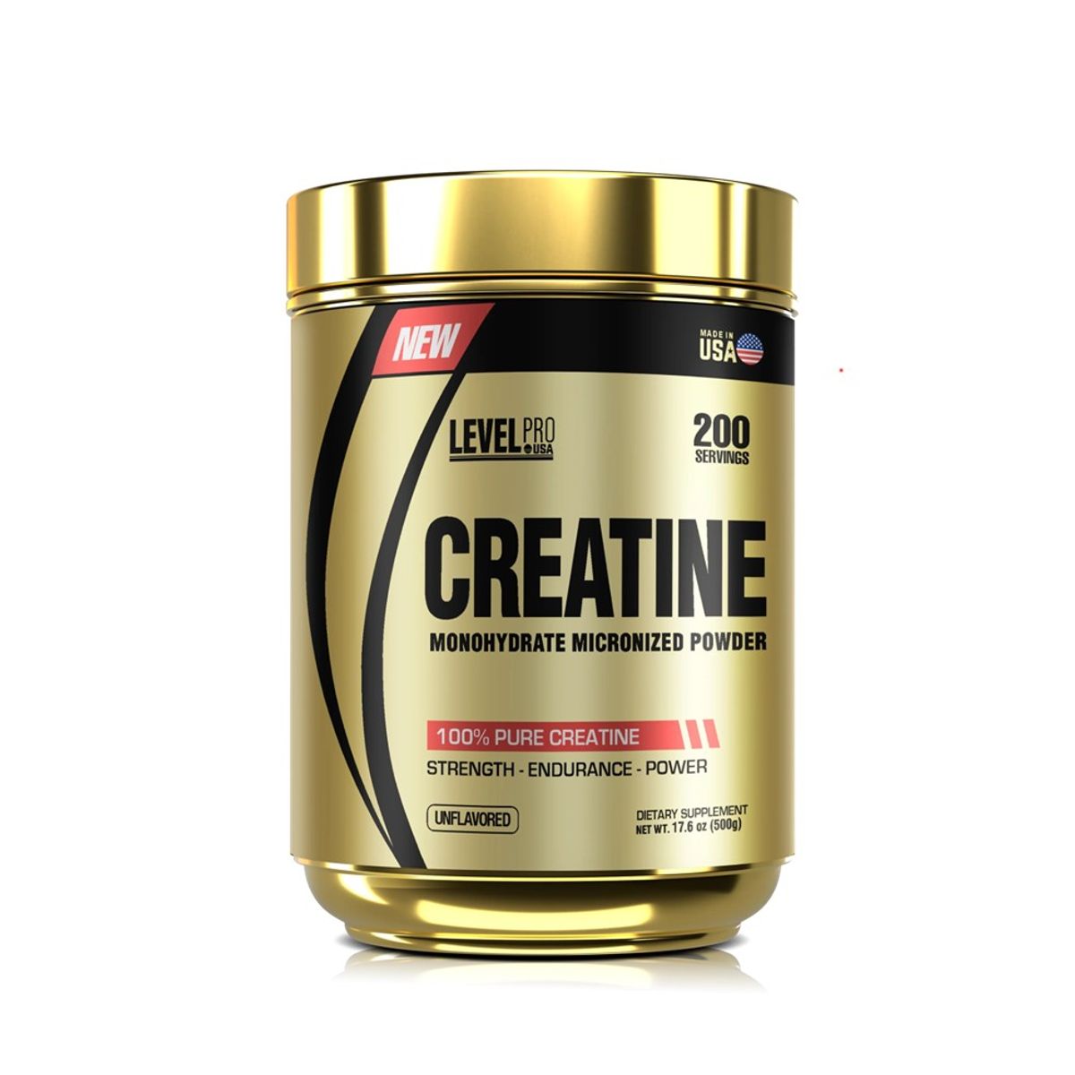 LEVEL PRO - Creatina Level Pro 500gr Creatina Monohidratada 100% Pure Creatine