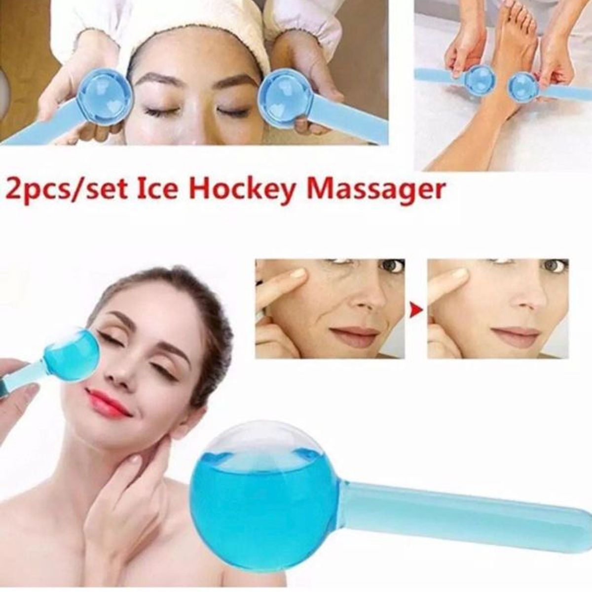 OEM - ICE GLOBES BOLAS DE CRISTAL PARA MASAJE Y REAFIRMACION