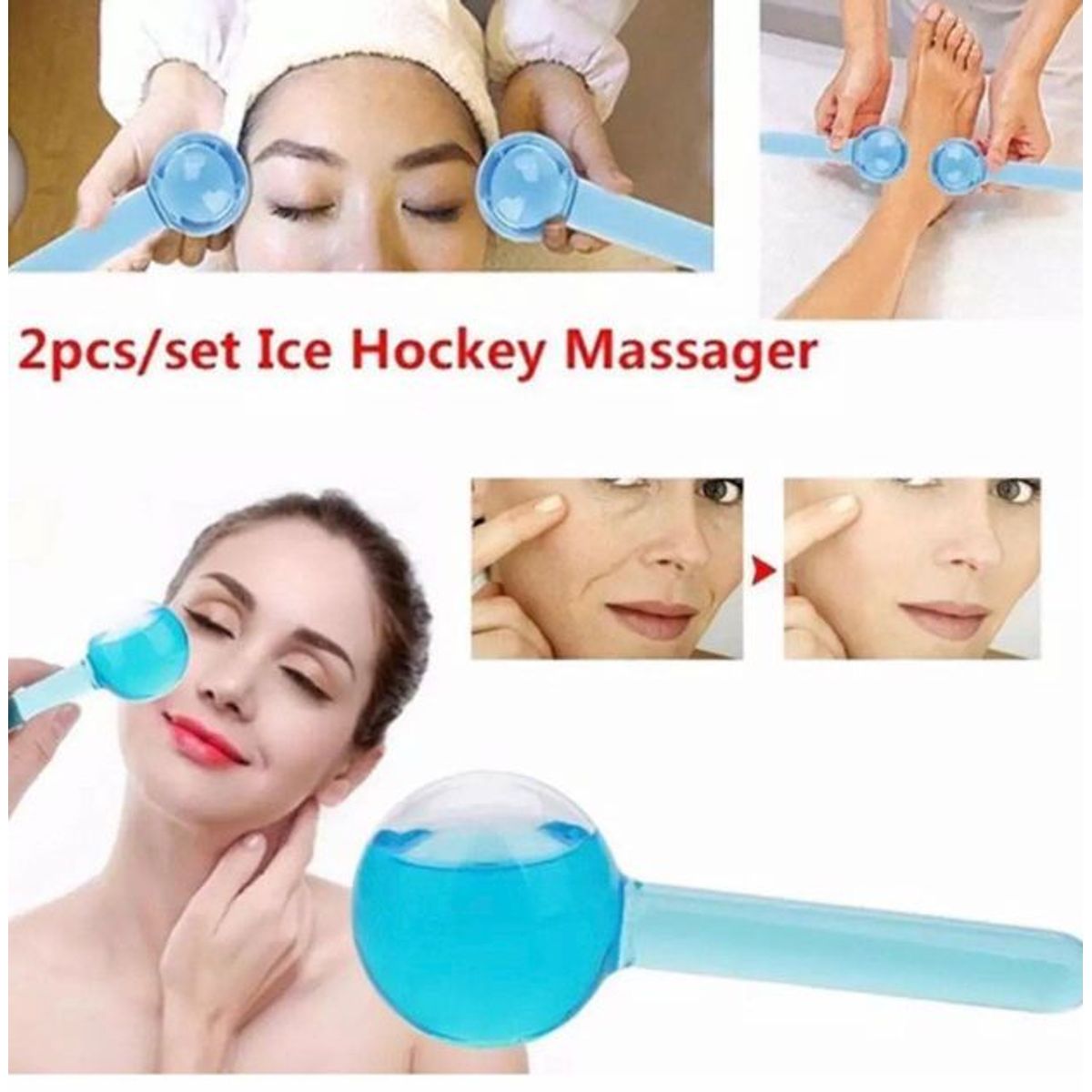 OEM - ICE GLOBES BOLAS DE CRISTAL PARA MASAJE Y REAFIRMACION