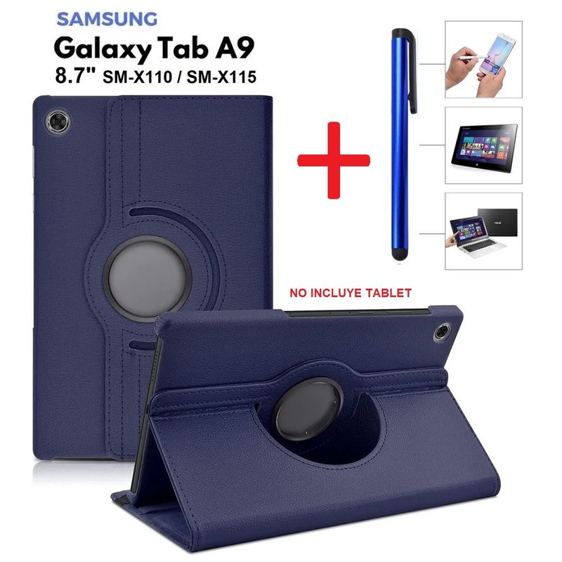 GENERICO - Funda Giratoria + Lapiz Optico para Samsung Tab A9 8.7 SM-X110 Case