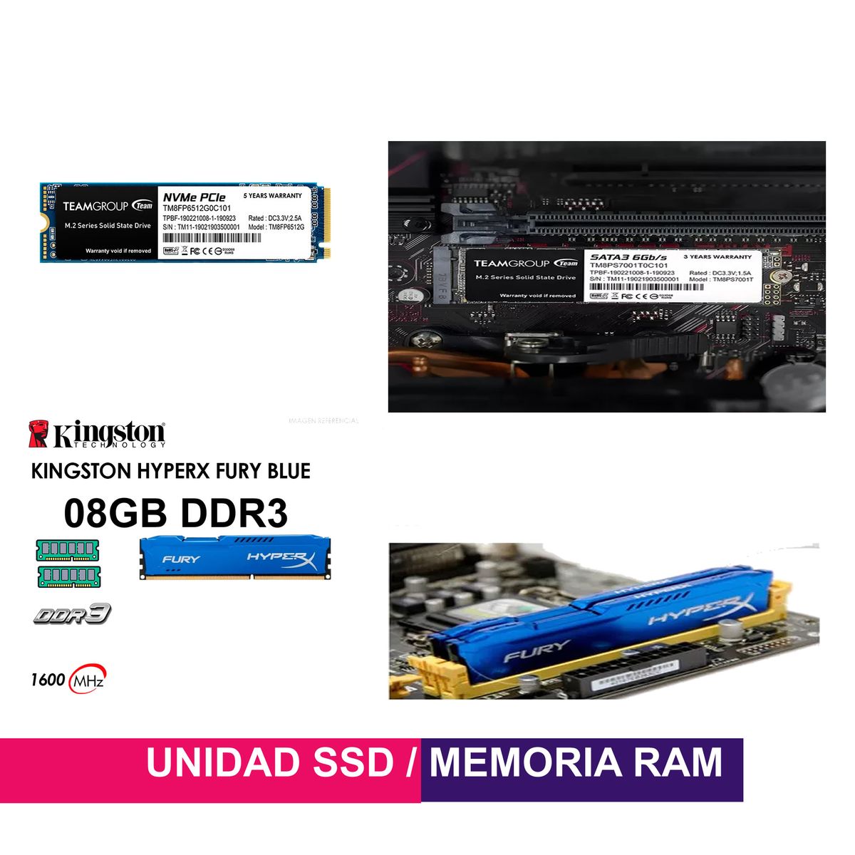 INTEL - Computadora Pc Intel Core i5 3470  Monitor 22 fhd' RAM 8GB SSD 256GB
