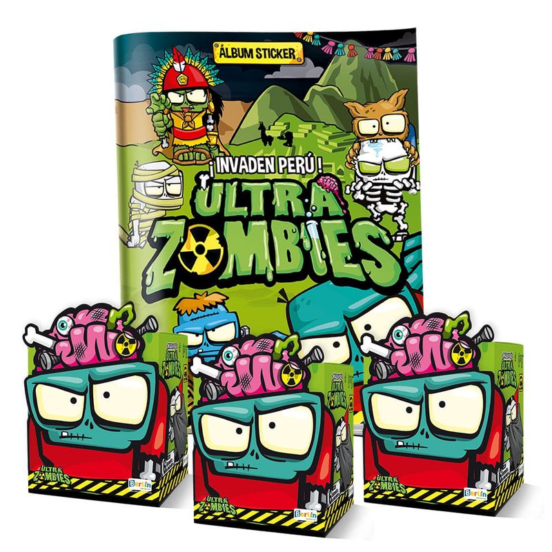 EDITORIAL BERLIN - ALBUM ULTRA ZOMBIES, ALBUM TAPA BLANDA + 3 PAQUETONES (150 sobres)