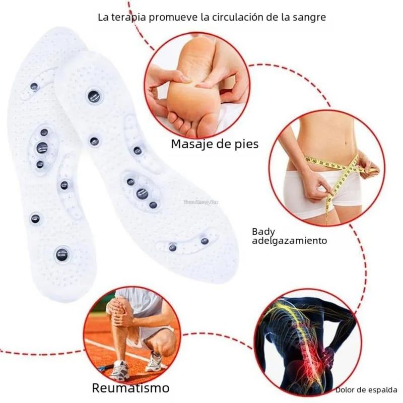 OEM - PLANTILLAS  MAGNETICAS DE ADELGAZAMIENTO TALLA AJUSTABLE UNISEX