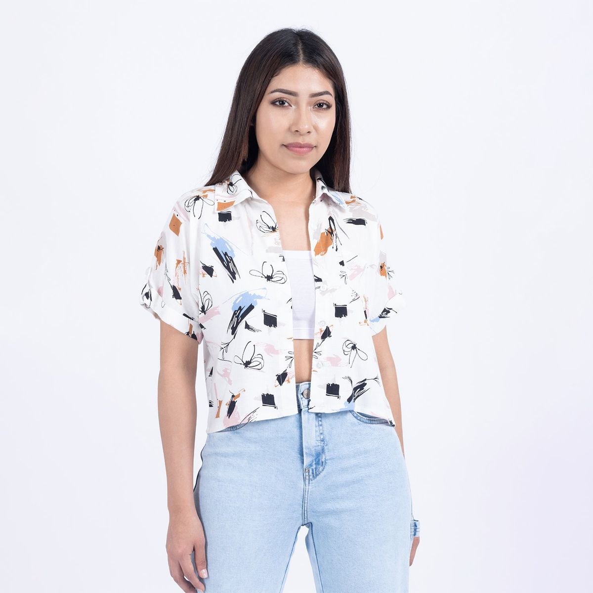 MOCALY - Camisa Casual Mujer en Lino