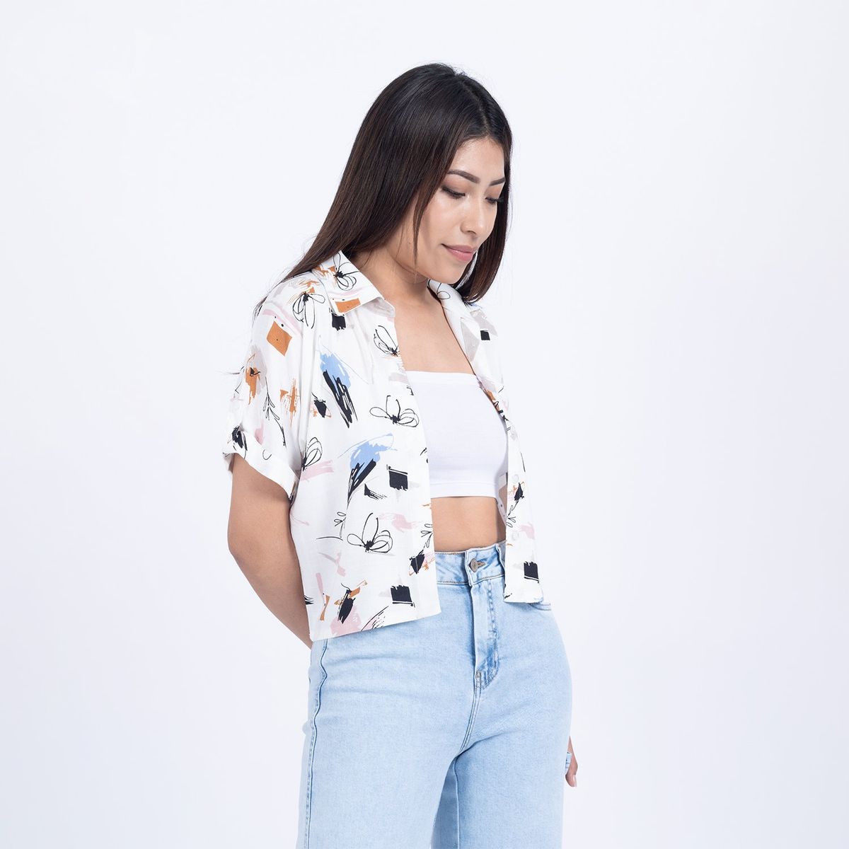 MOCALY - Camisa Casual Mujer en Lino