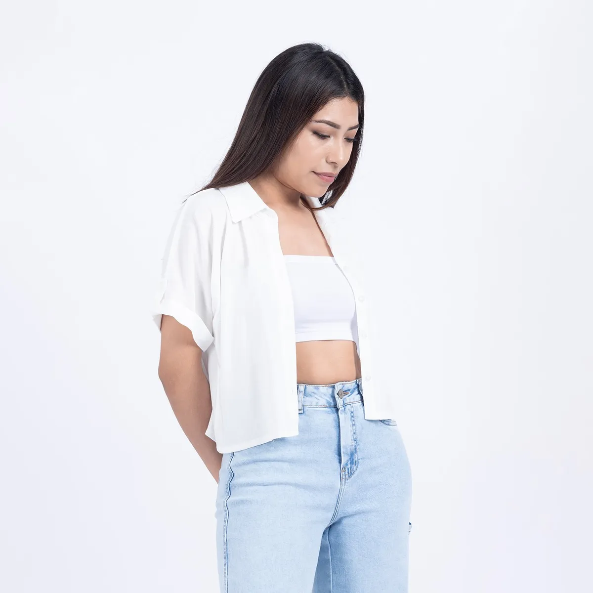 MOCALY - Camisa Casual Mujer en Lino