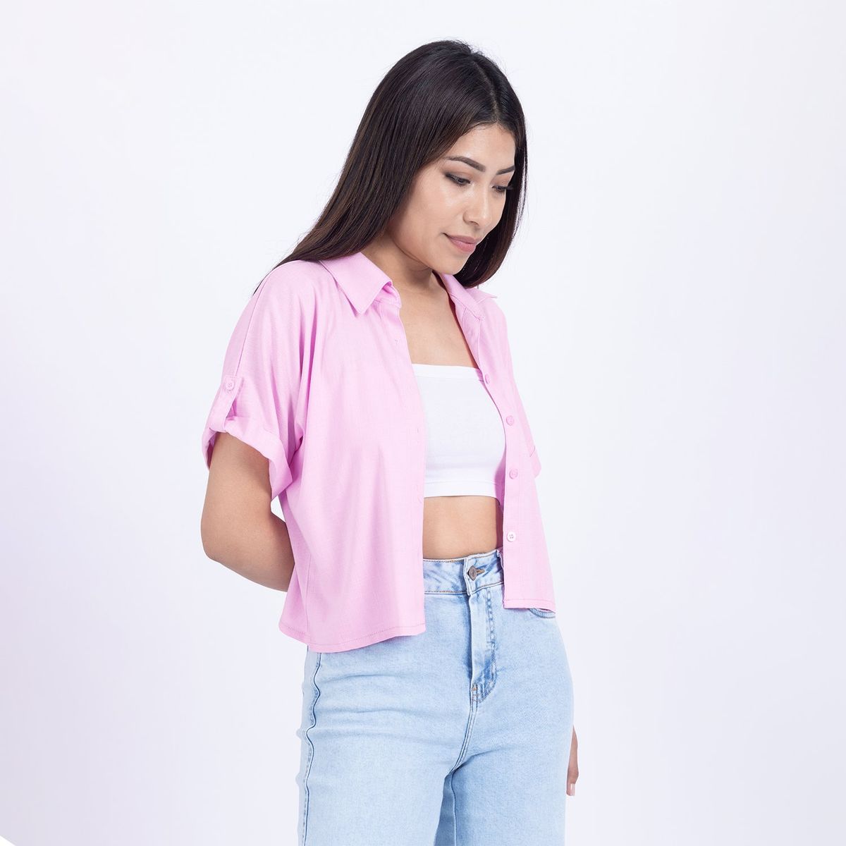 MOCALY - Camisa Casual Mujer en Lino