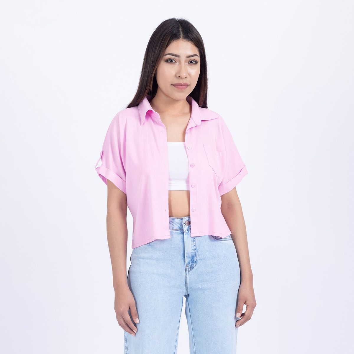 MOCALY - Camisa Casual Mujer en Lino
